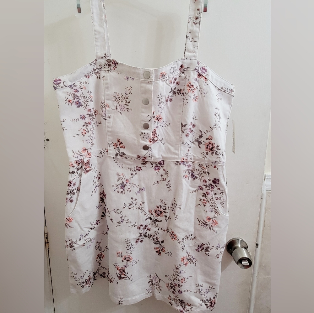 Plus Size denim floral dress